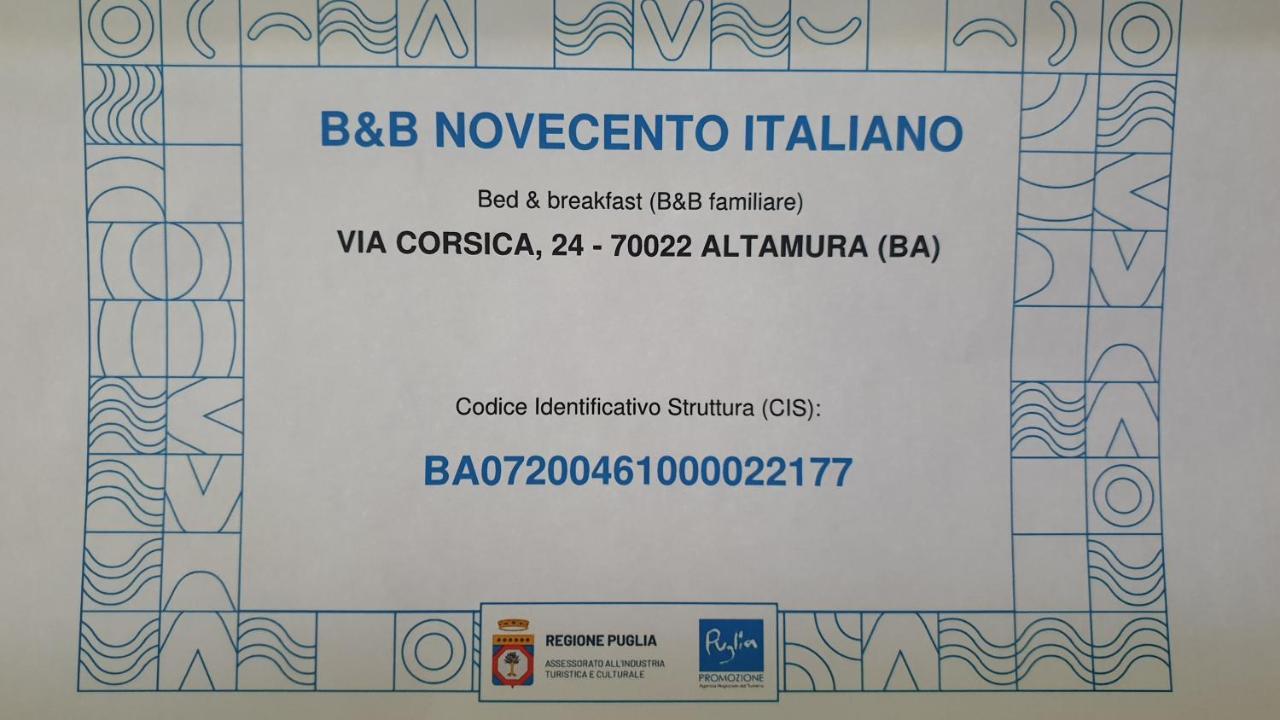 B&B Novecento Italiano Altamura Exterior photo